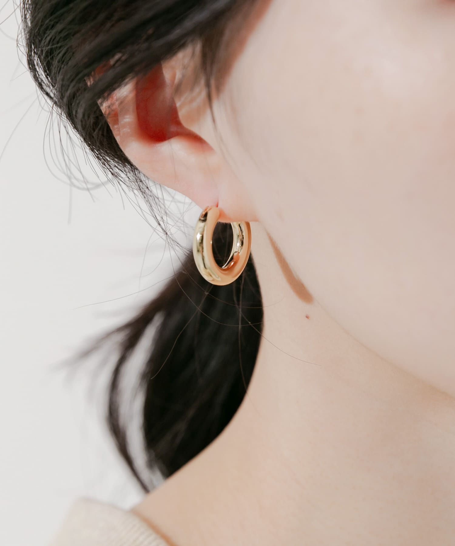 SMELLY「パールノットラリエット2WAYフープピアス」|ピアス|