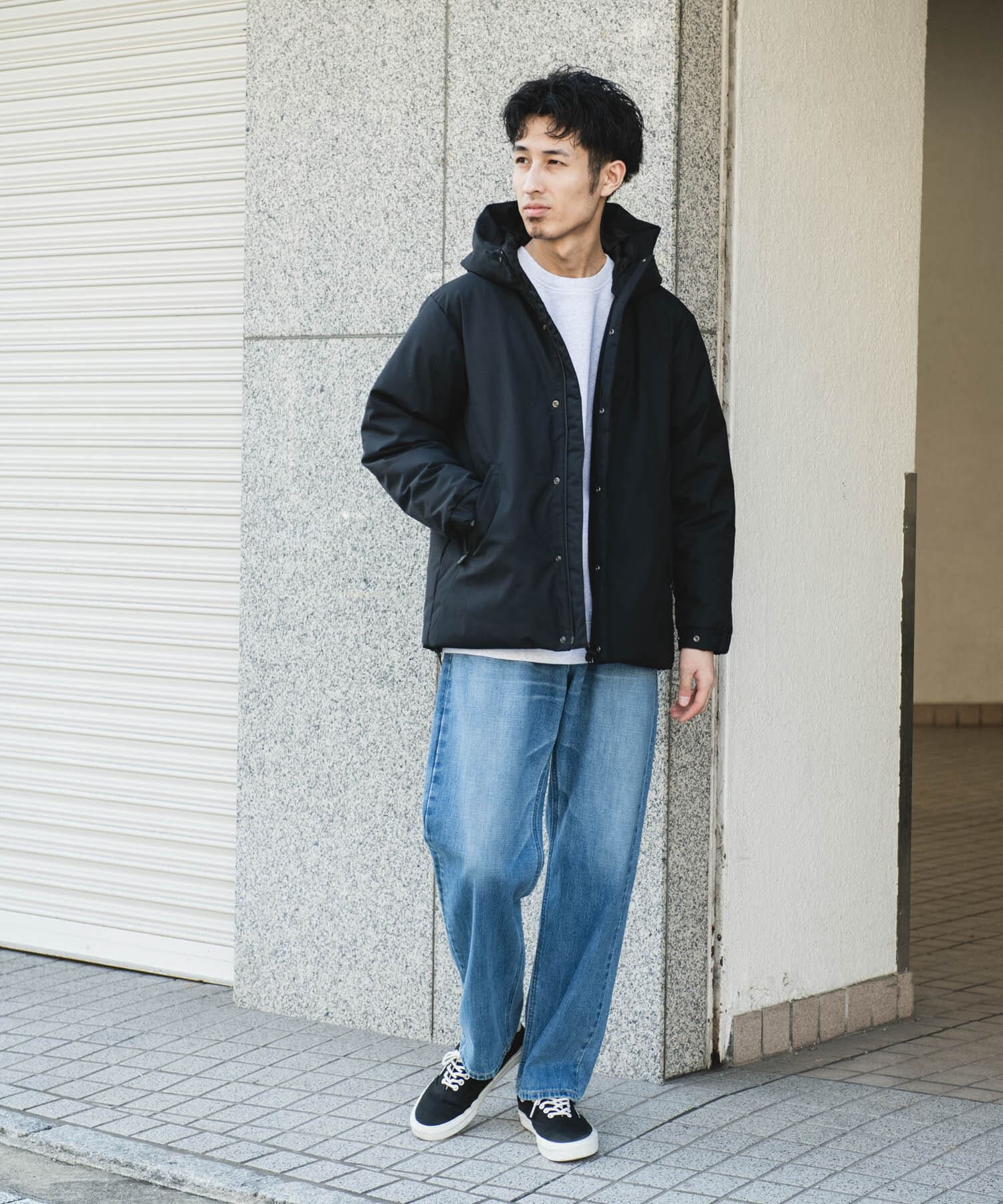 URBAN RESEARCH DOORS「ウールブレンドラミネートダウンパーカー」|ダウン|