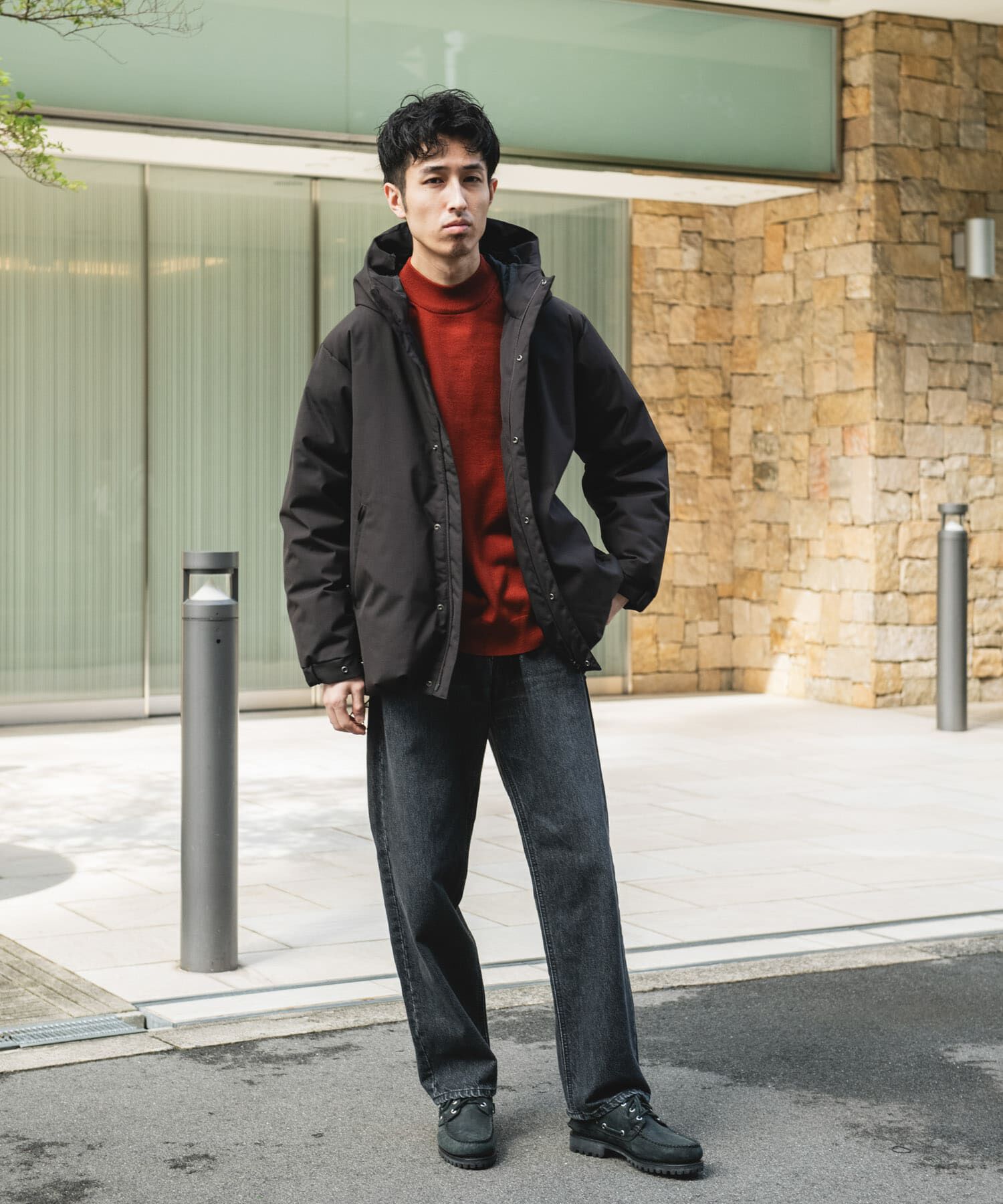 URBAN RESEARCH DOORS「ウールブレンドラミネートダウンパーカー」|ダウン|