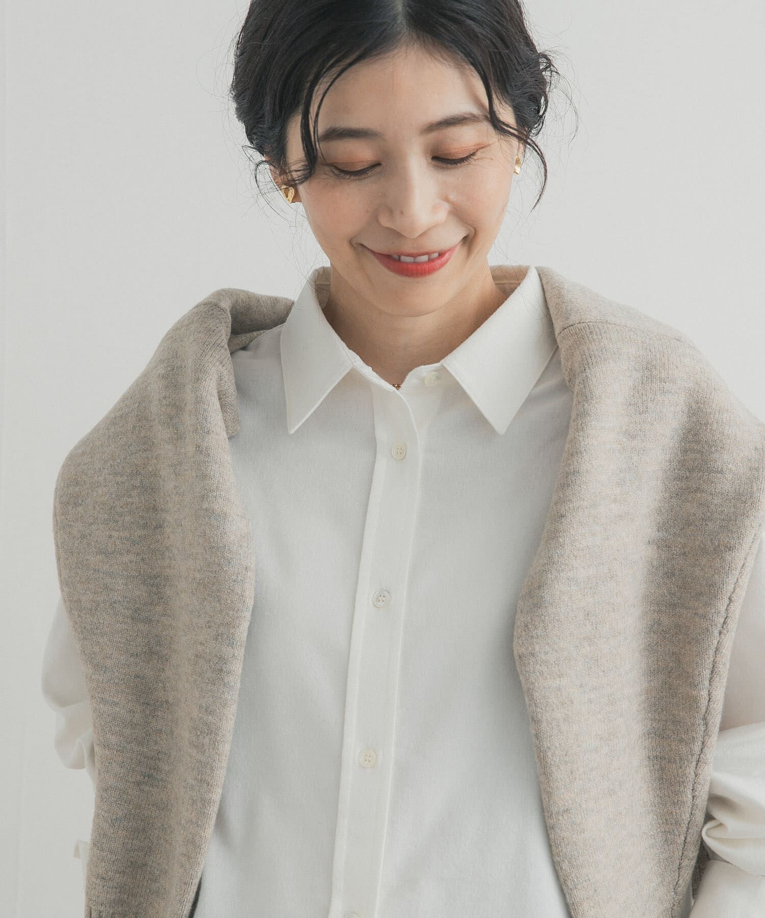 URBAN RESEARCH DOORS「起毛レギュラーカラーシャツ」|シャツ・ブラウス|オフホワイト