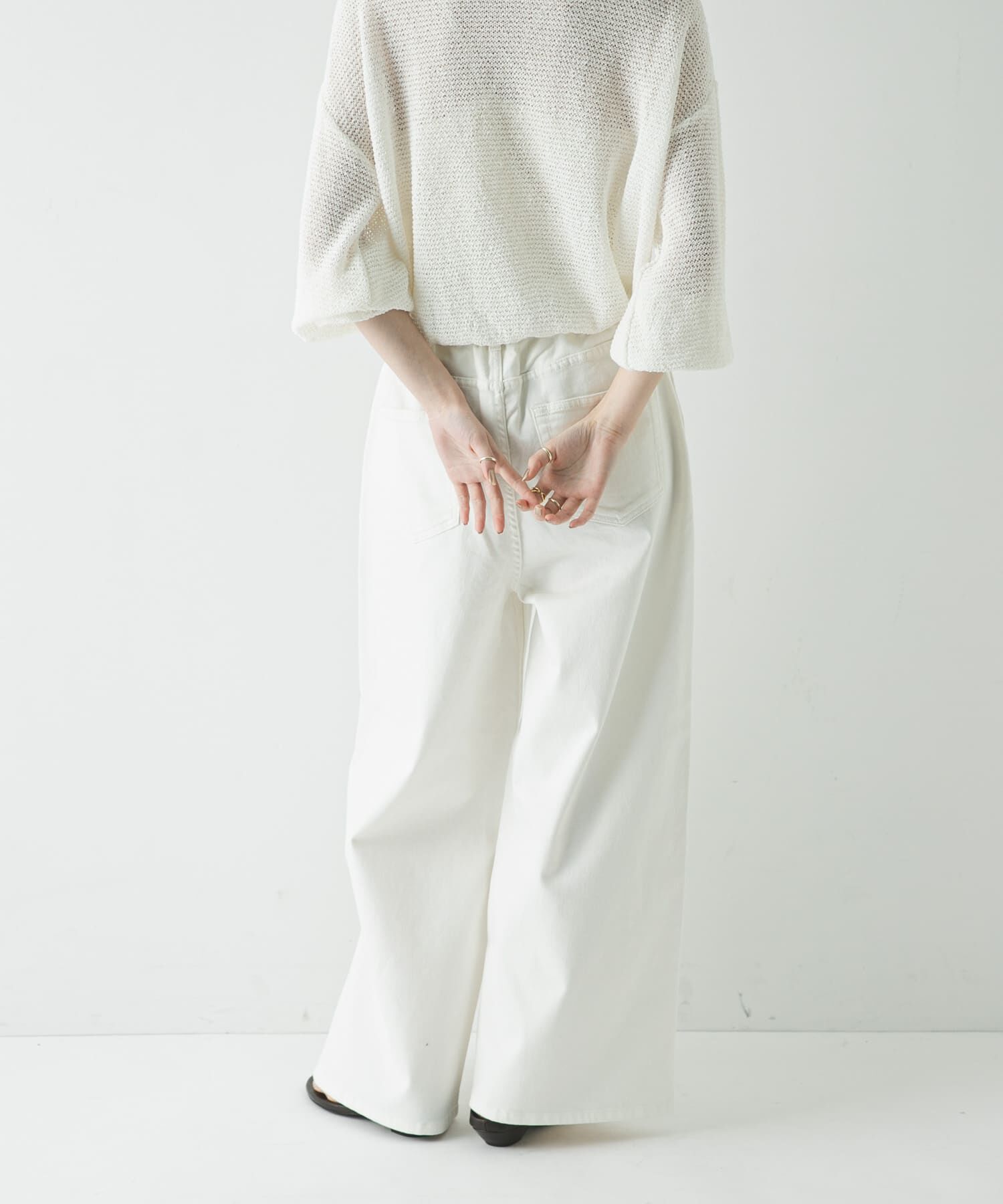 URBAN RESEARCH「『3サイズ展開』綿麻デニムイージーパンツ」|デニム|