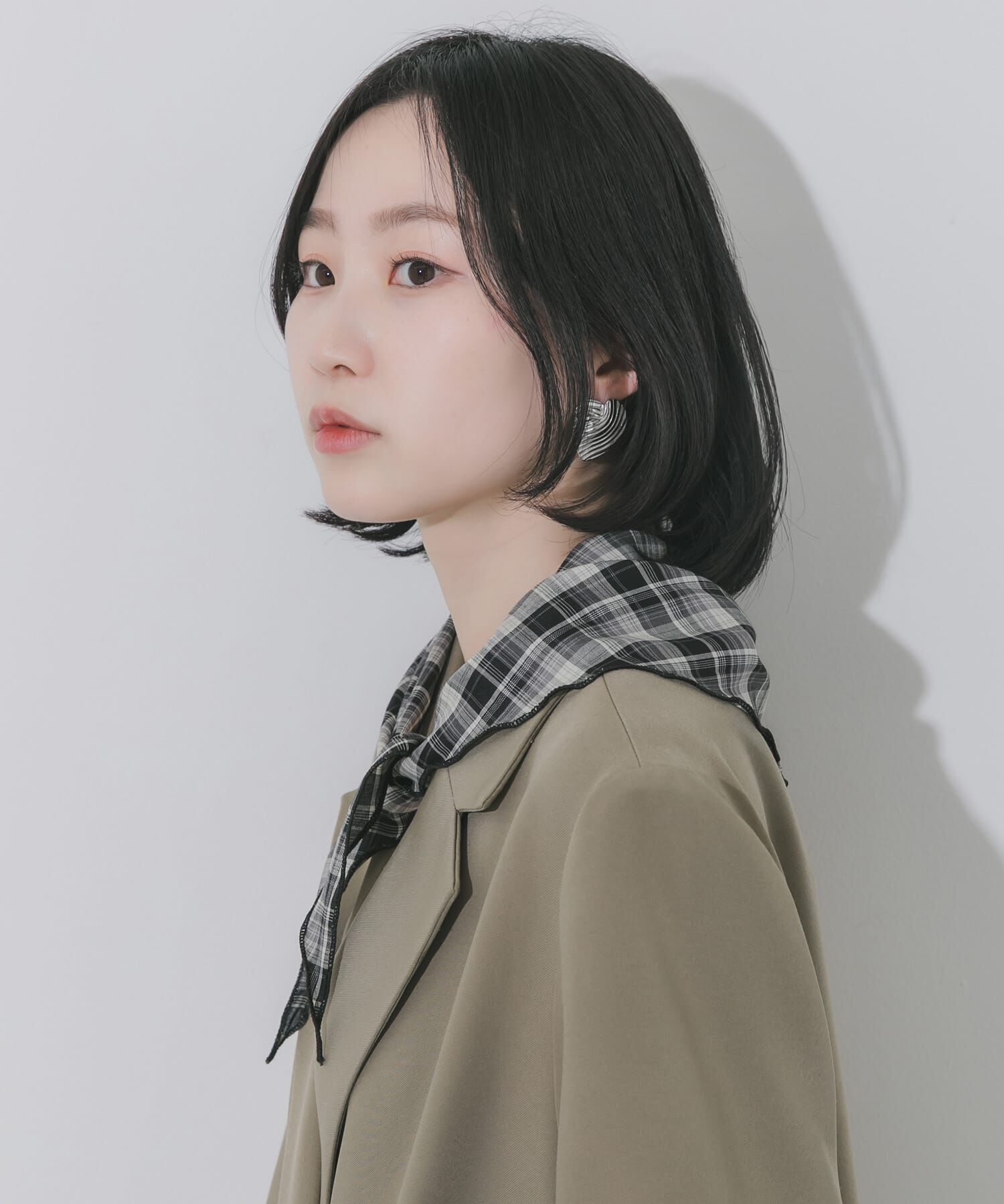 SMELLY「チェックサンカクスカーフ」|バンダナ・スカーフ|