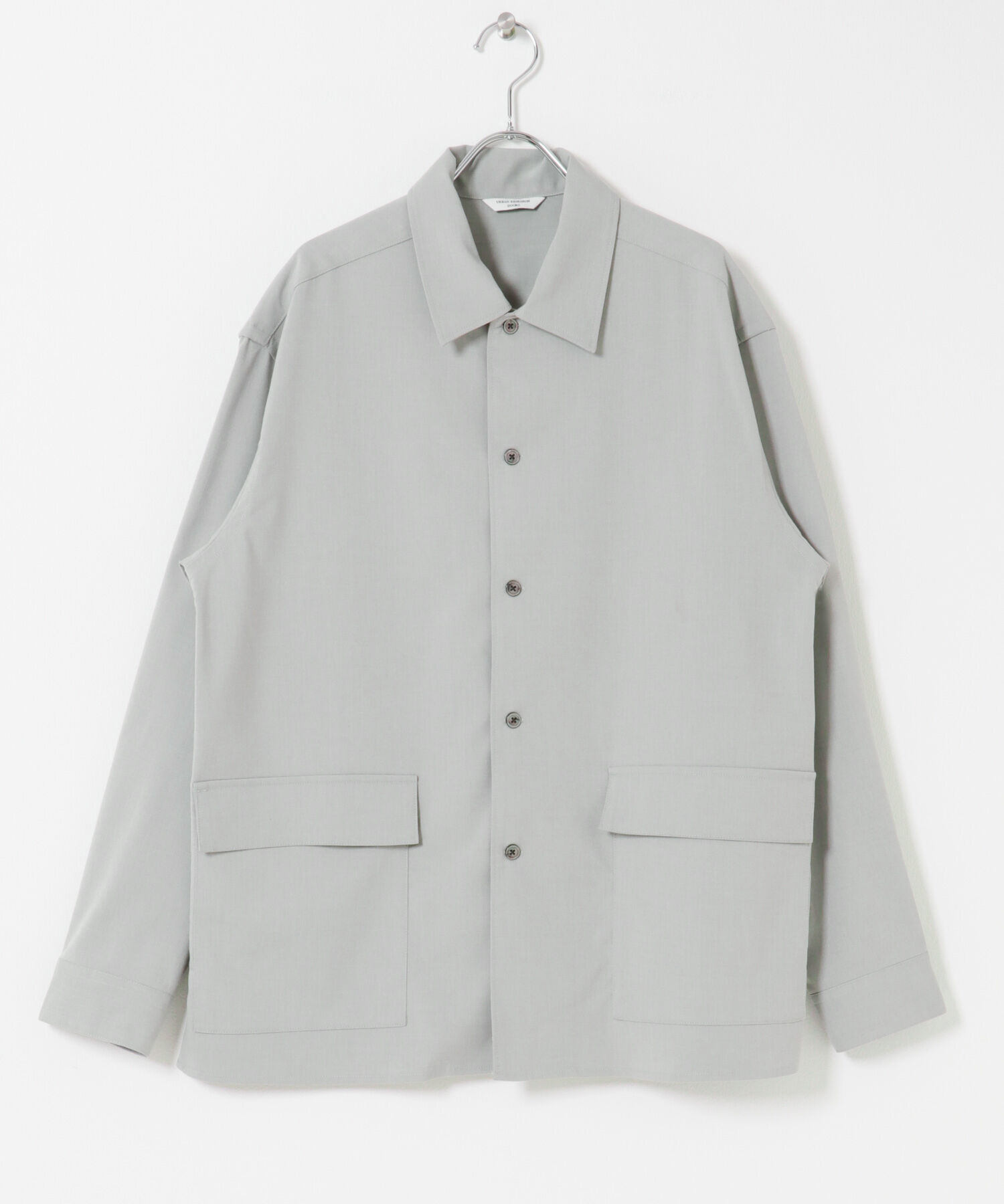 URBAN RESEARCH DOORS「ウールライクシャツジャケット」|ノーカラーコート|