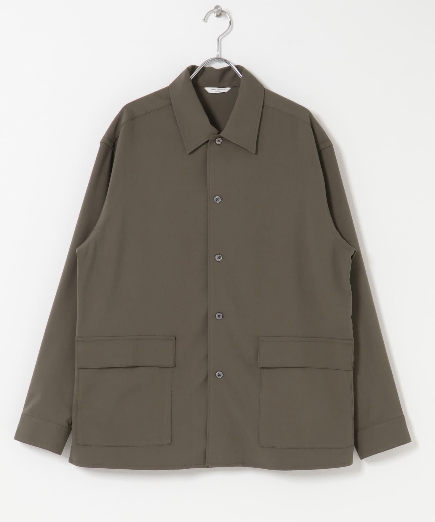 URBAN RESEARCH DOORS「ウールライクシャツジャケット」|ノーカラーコート|