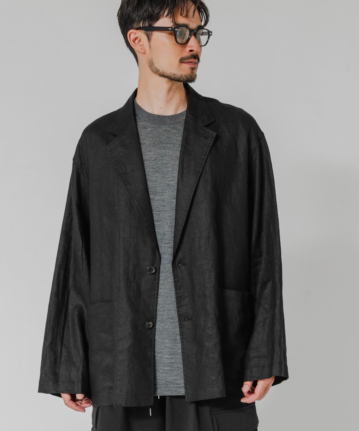 URBAN RESEARCH「LINEN SHIRTS JACKET」|その他|ブラック