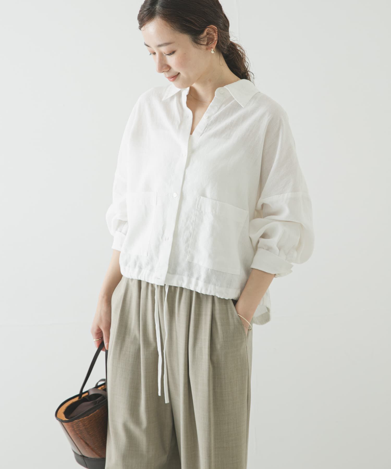 URBAN RESEARCH「ラミーレーヨンワイドショートシャツ」|シャツ・ブラウス|