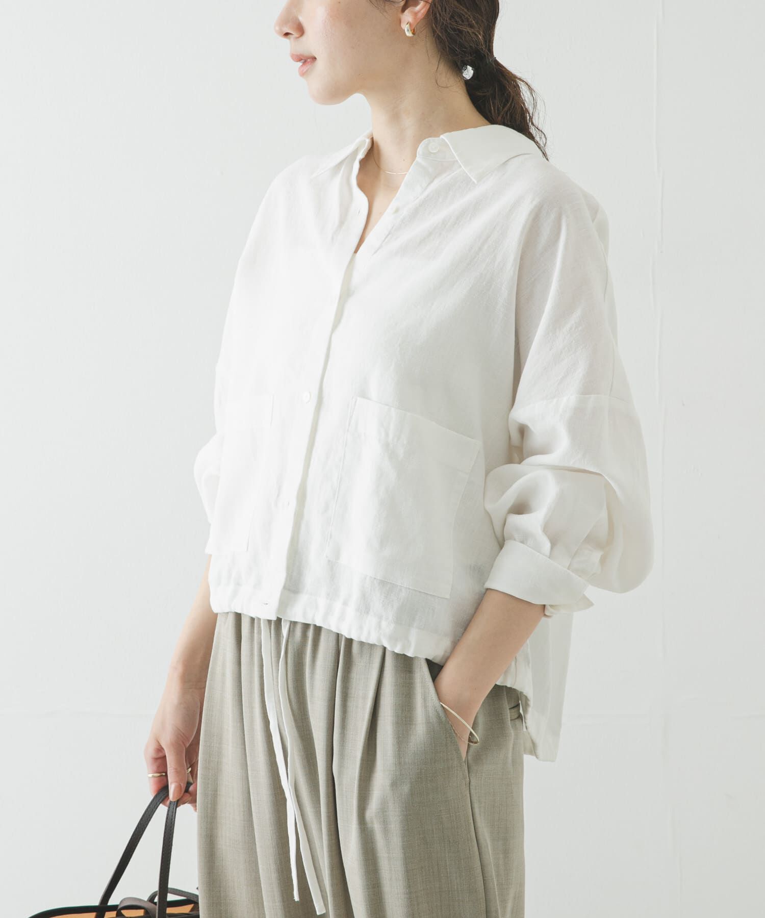 URBAN RESEARCH「ラミーレーヨンワイドショートシャツ」|シャツ・ブラウス|