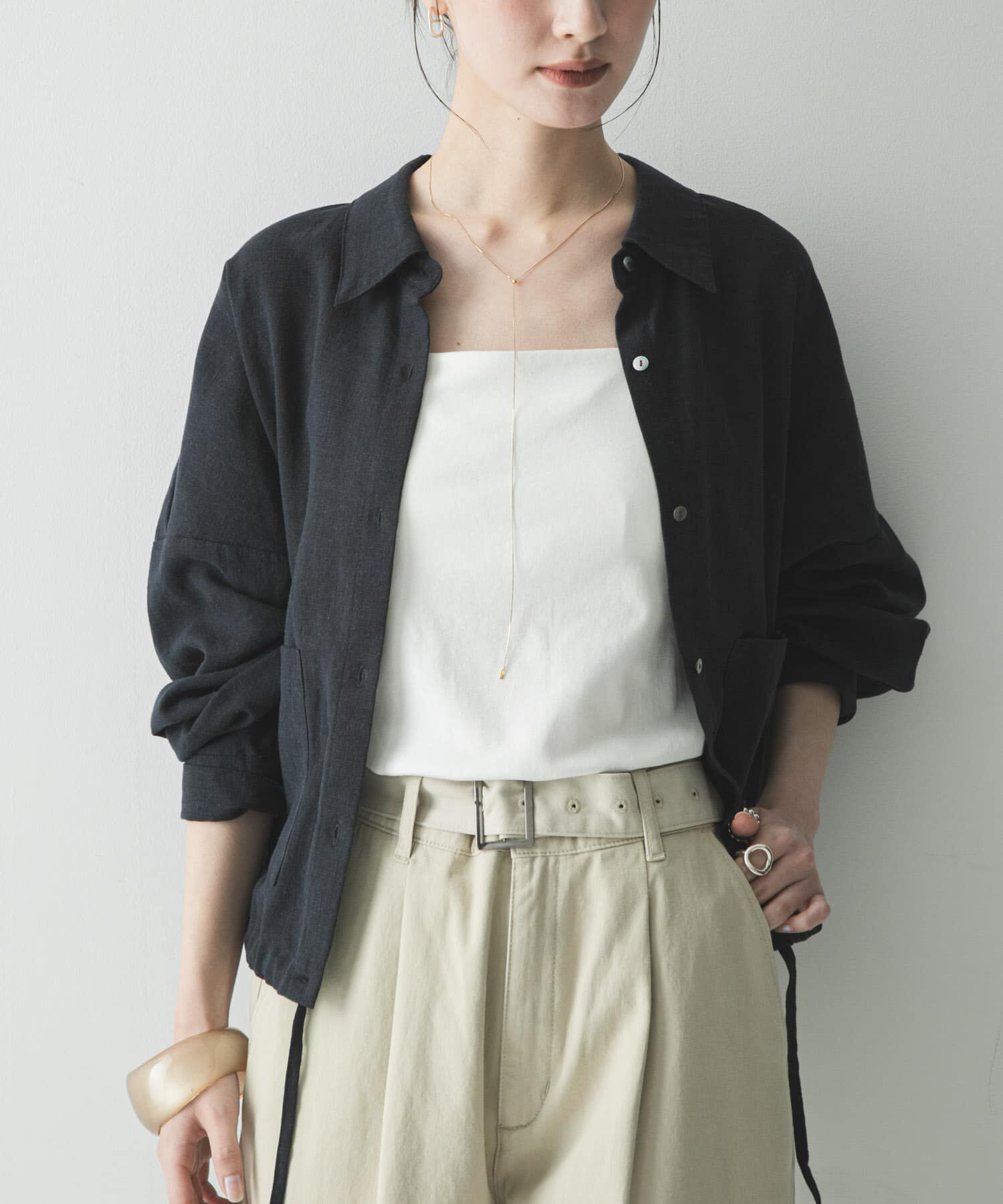 URBAN RESEARCH「ラミーレーヨンワイドショートシャツ」|シャツ・ブラウス|