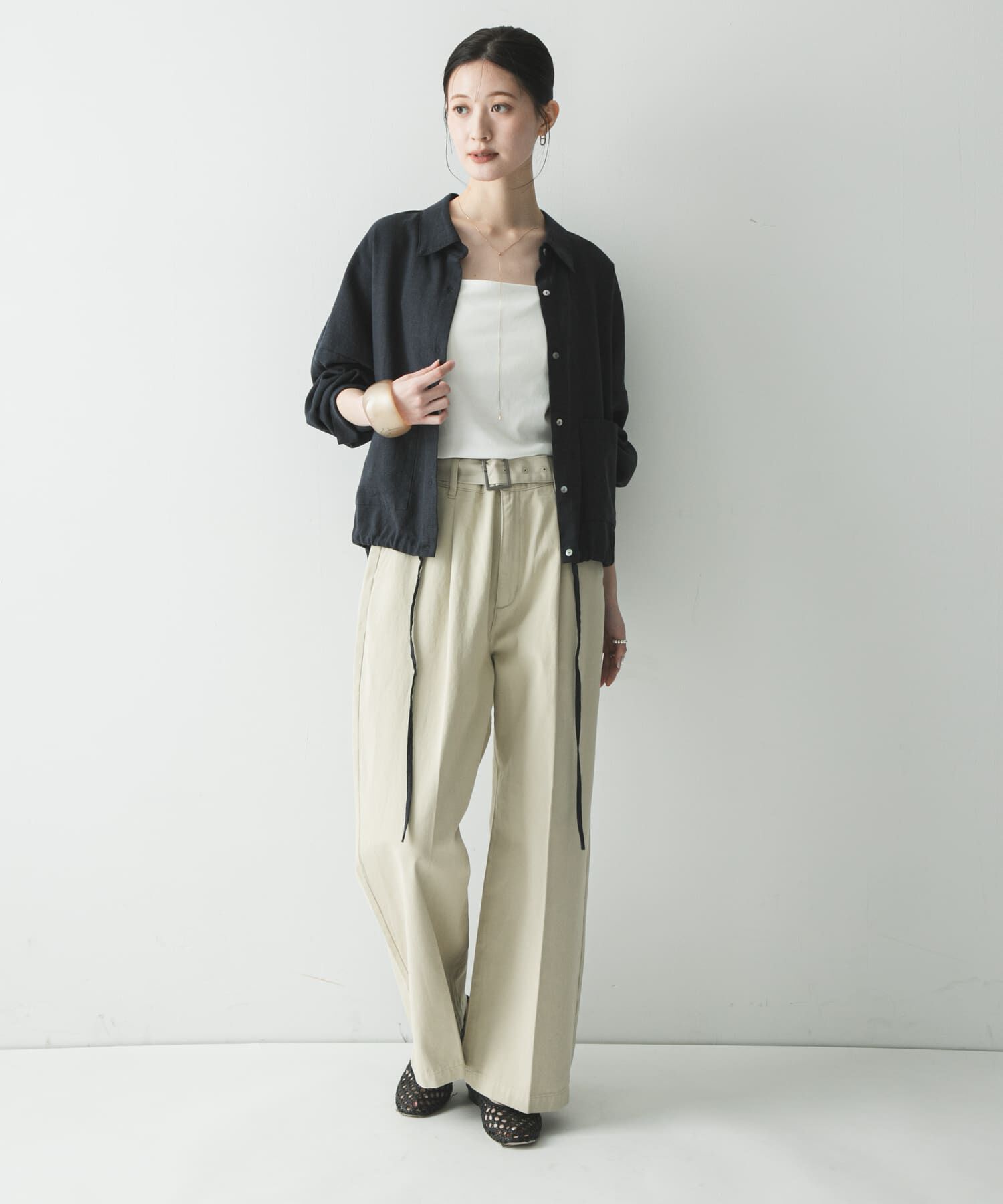 URBAN RESEARCH「ラミーレーヨンワイドショートシャツ」|シャツ・ブラウス|