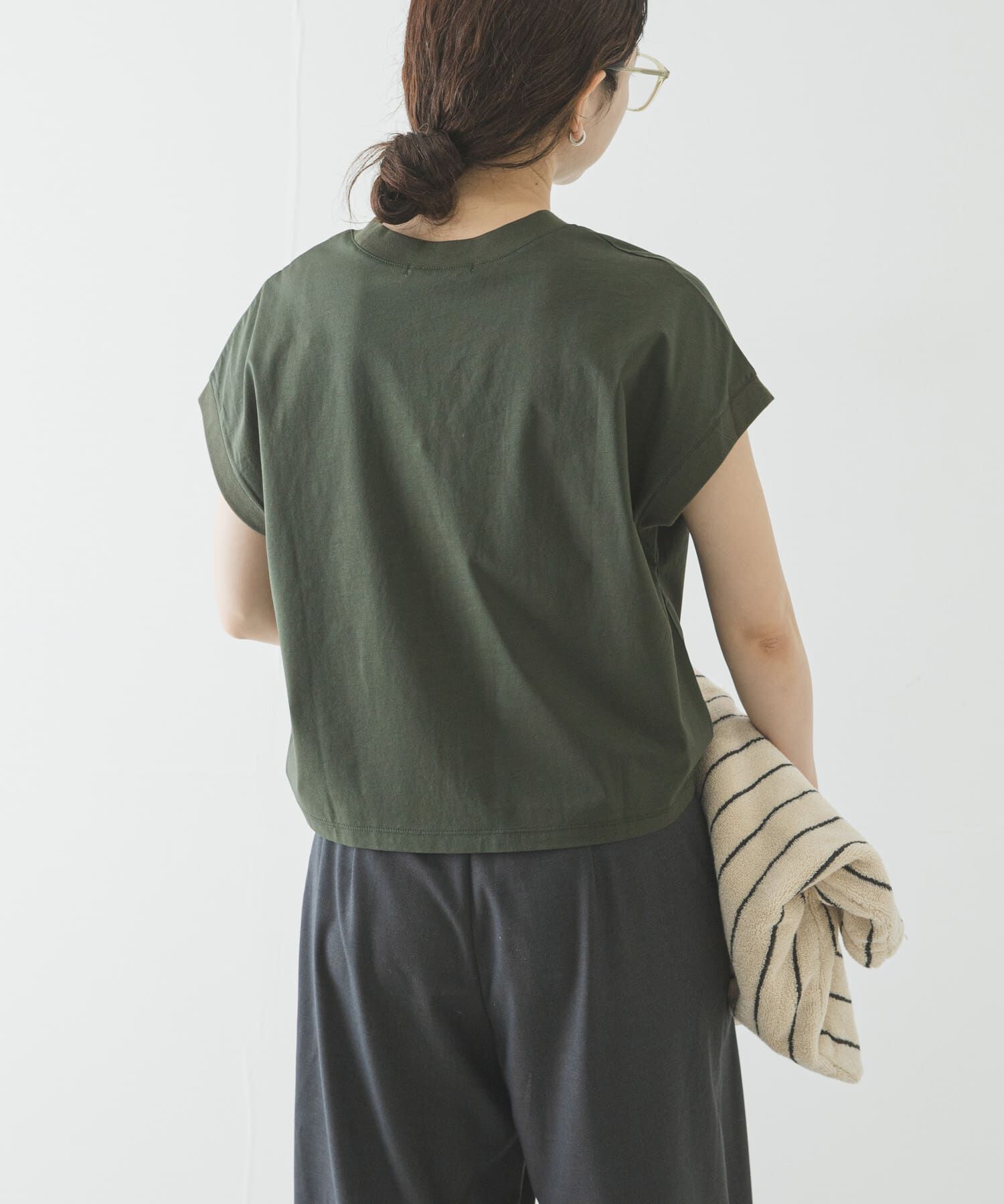 URBAN RESEARCH「『UR TECH』スーピマコットンフレンチスリーブカットソー」|Tシャツ・カットソー|