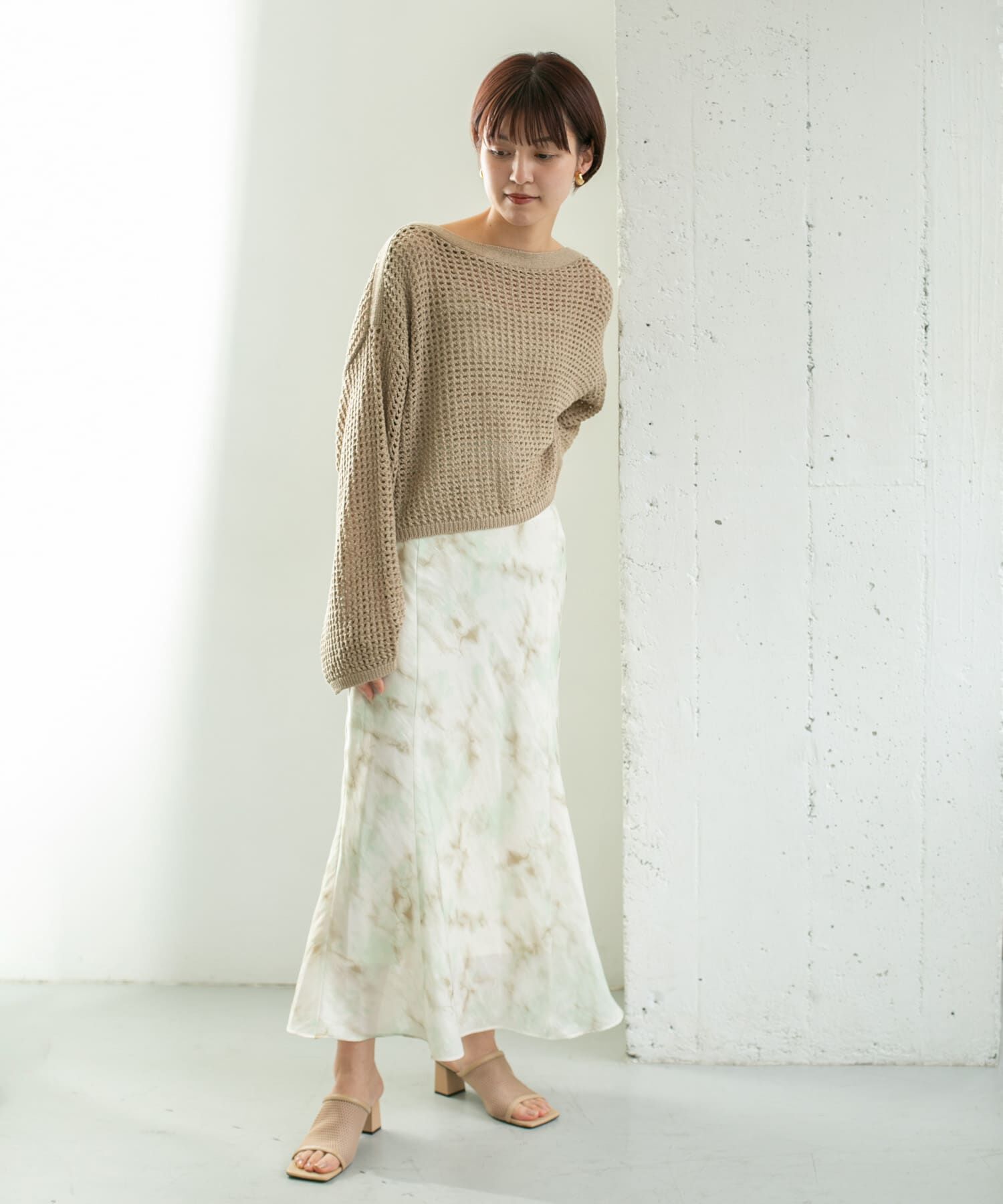  「タイダイプリントシャイニースカート」|スカート|