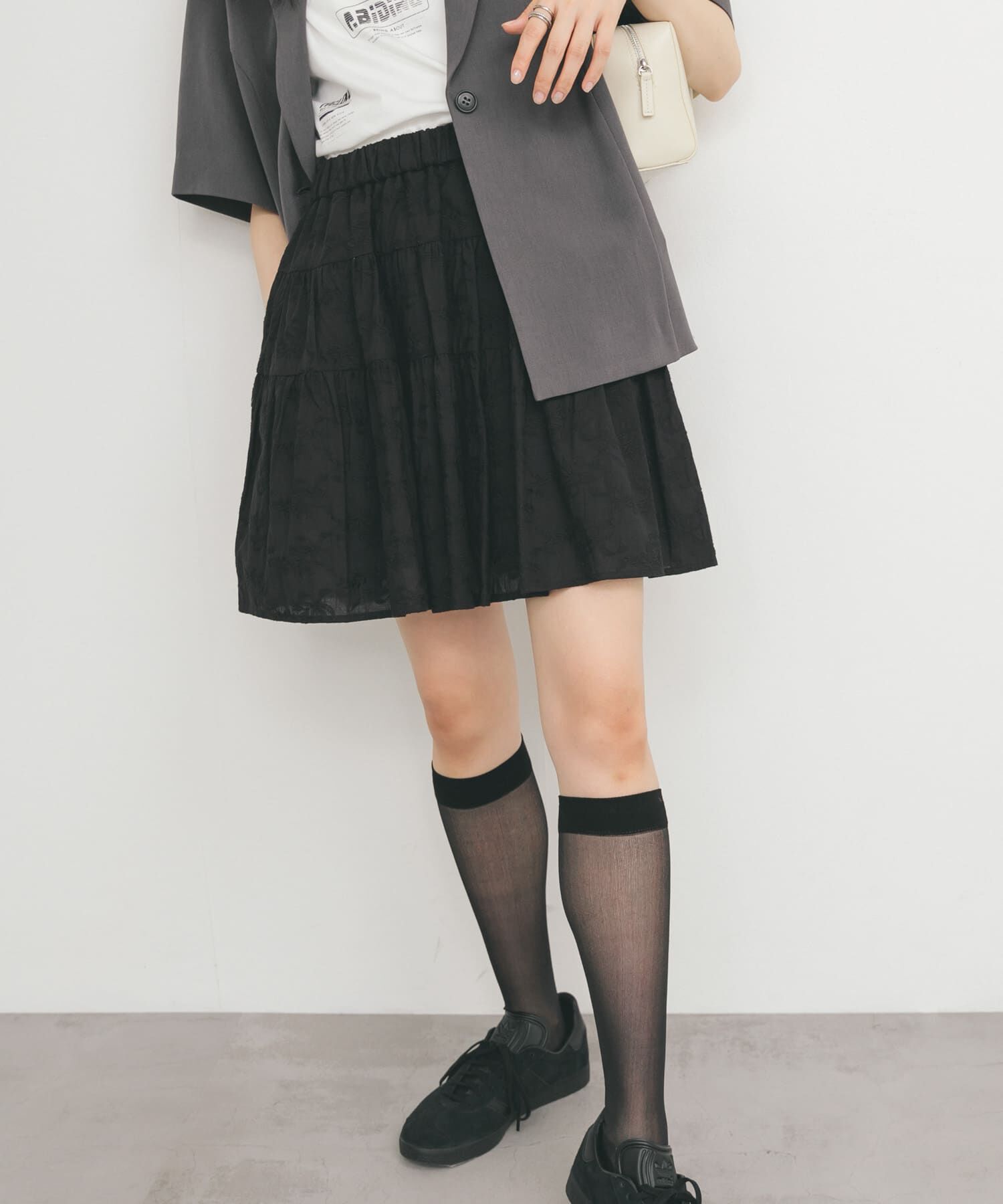  「エンブロイダリーミニスカート」|スカート|