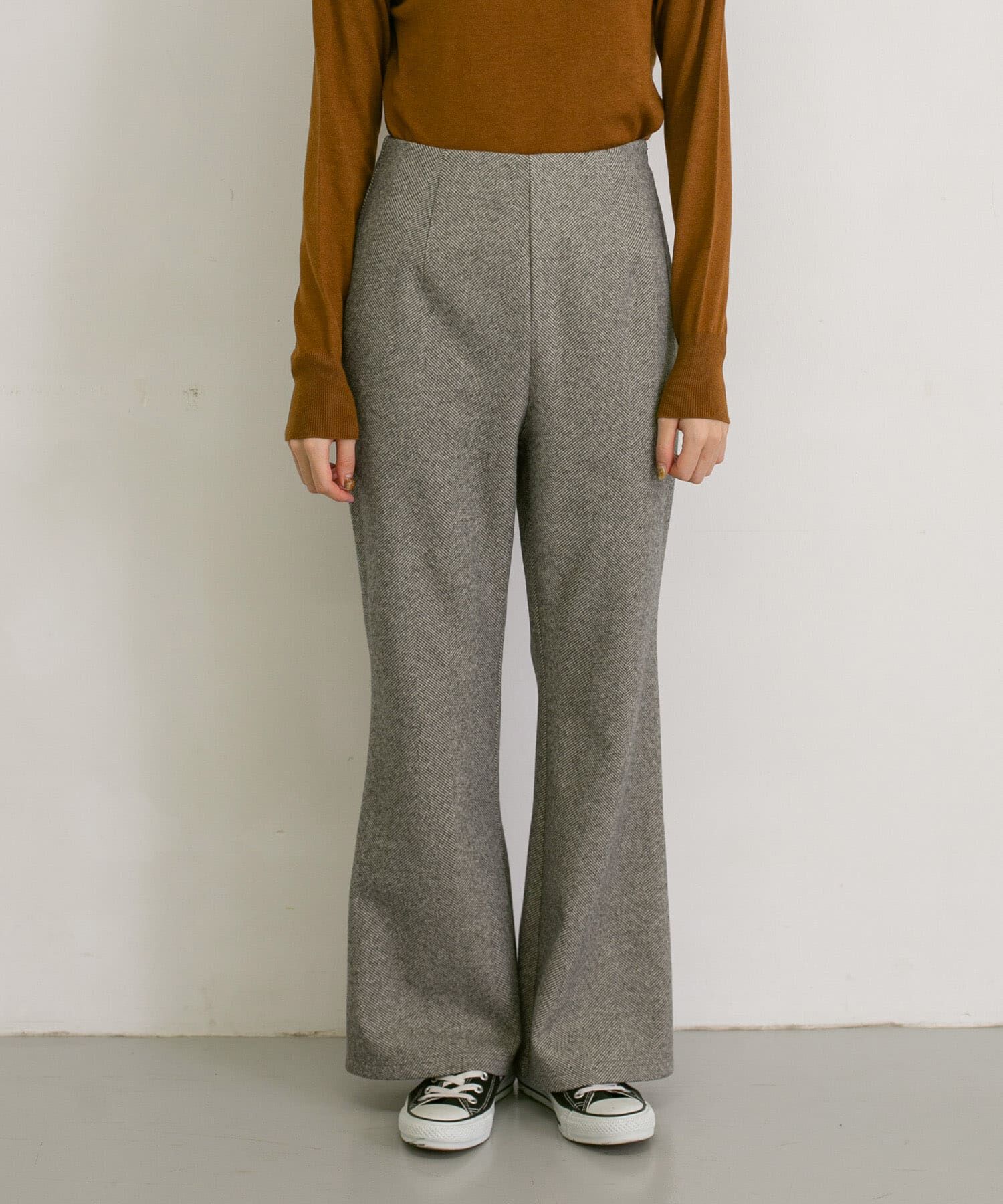  「ストレッチヘリンボンフレアーパンツ」|その他|