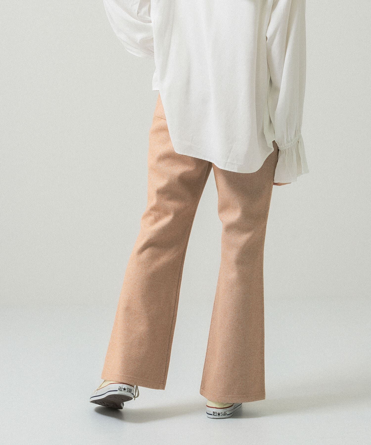  「ストレッチヘリンボンフレアーパンツ」|その他|