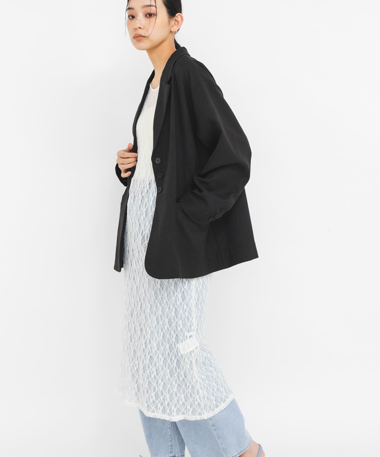  「レースロングワンピース」|ワンピース|