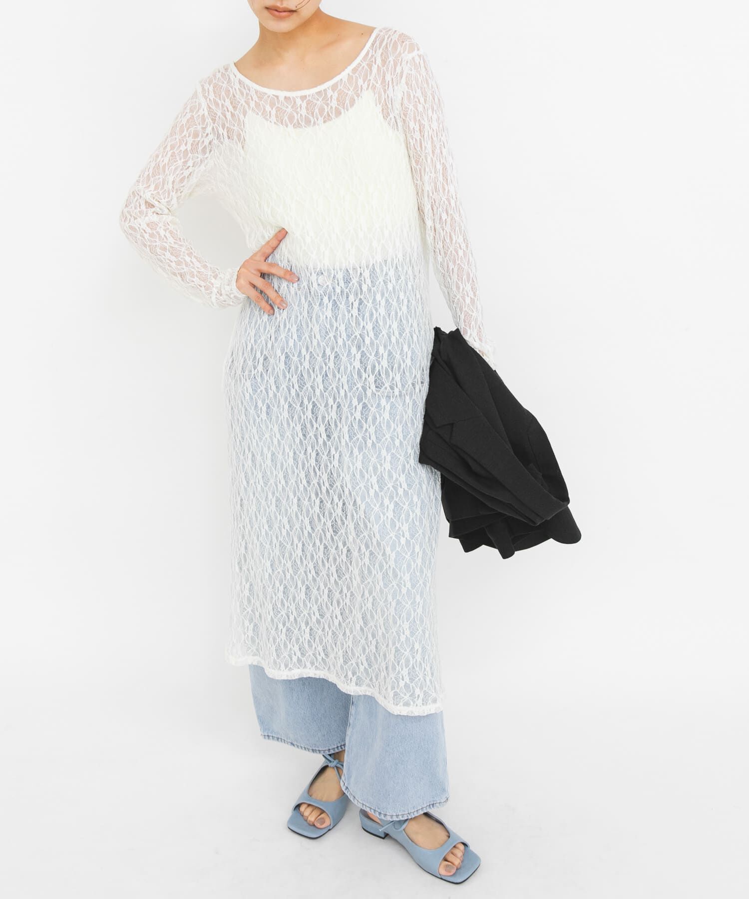  「レースロングワンピース」|ワンピース|