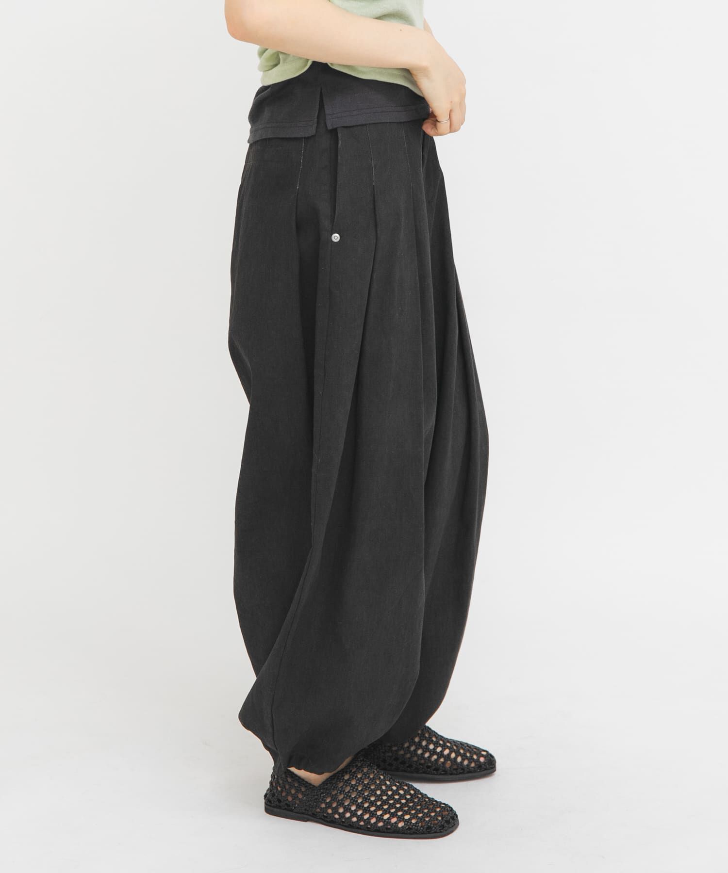  「ユーズドライクタックWIDEパンツ」|その他|チャコールグレー