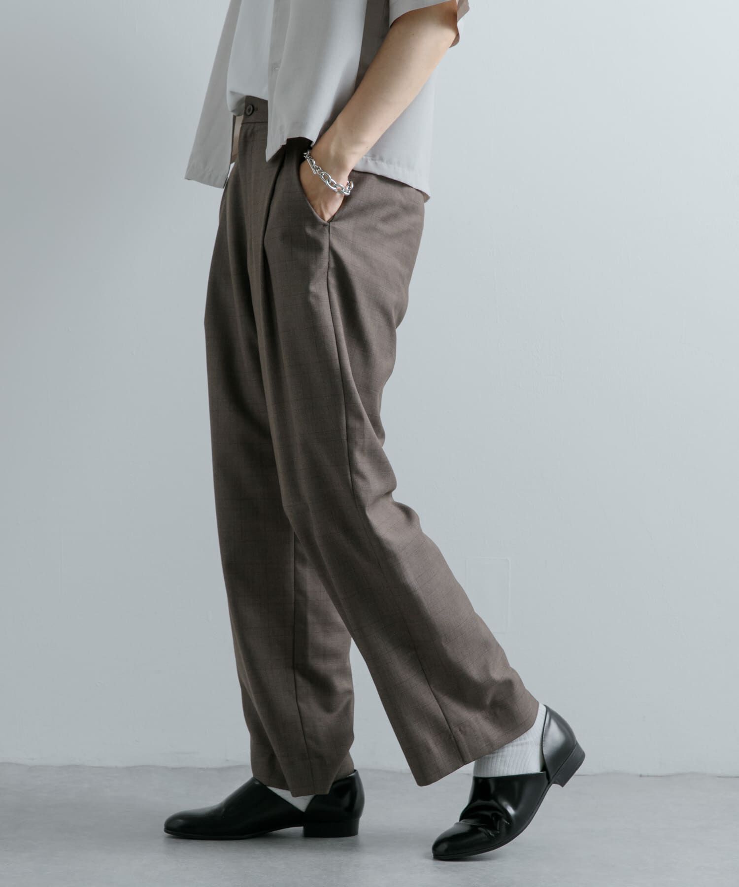 SENSE OF PLACE by URBAN RESEARCH「チェックワンタックワイドスラックス」|その他|