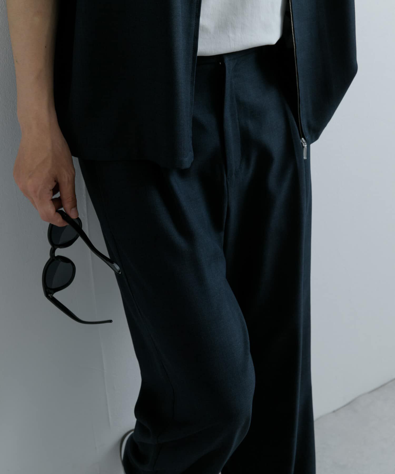 SENSE OF PLACE by URBAN RESEARCH「チェックワンタックワイドスラックス」|その他|ネイビー