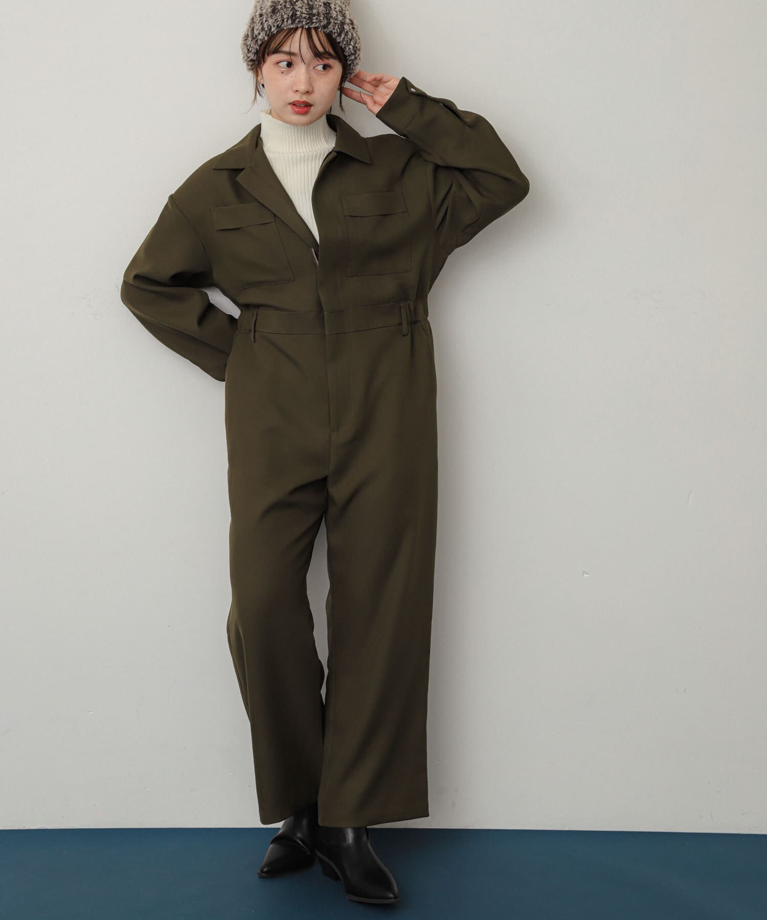 SENSE OF PLACE by URBAN RESEARCH「『別注』さらさ&times;SENSE OF PLACE　ソフトツイルジャンプスーツ」|スカート|