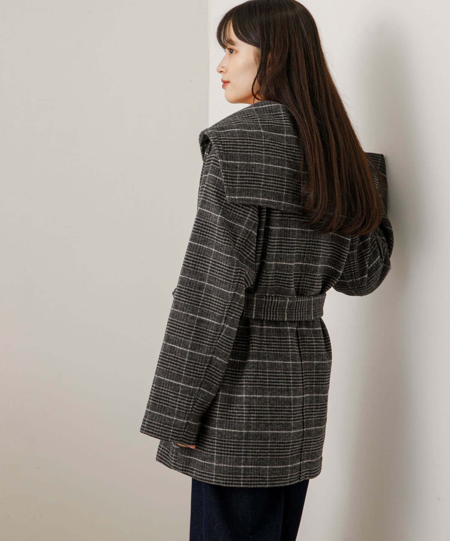 SENSE OF PLACE by URBAN RESEARCH「ビッグカラーミディコート」|ノーカラーコート|