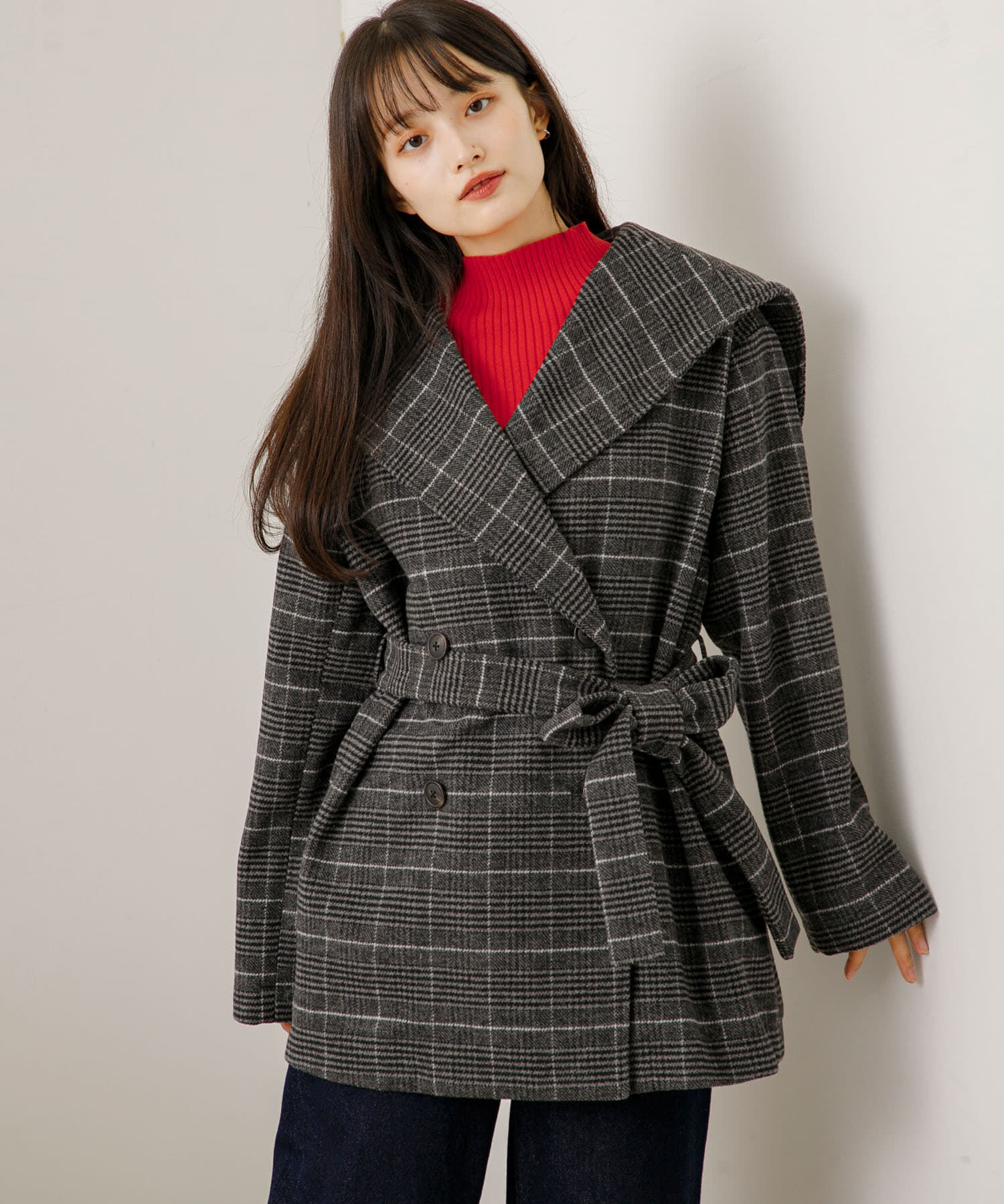 SENSE OF PLACE by URBAN RESEARCH「ビッグカラーミディコート」|ノーカラーコート|