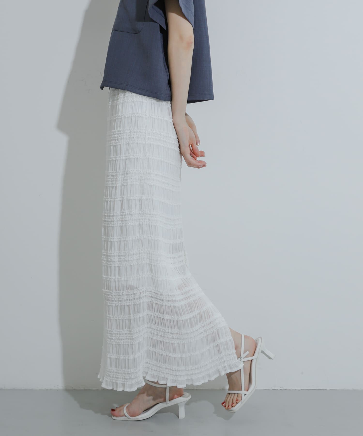 SENSE OF PLACE by URBAN RESEARCH「アイラインフリルスカート」|スカート|