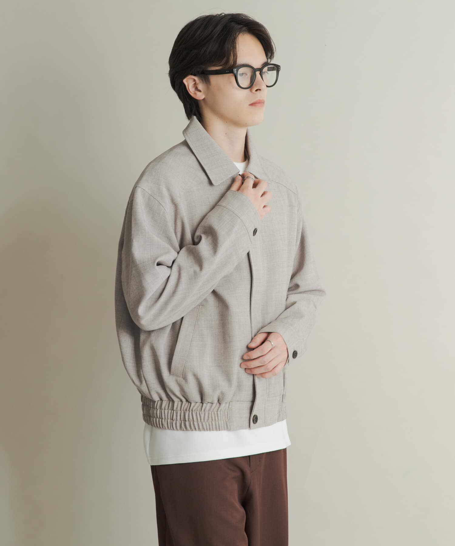 SENSE OF PLACE by URBAN RESEARCH「メランジバルーンジップブルゾン」|ブルゾン・スタジャン|