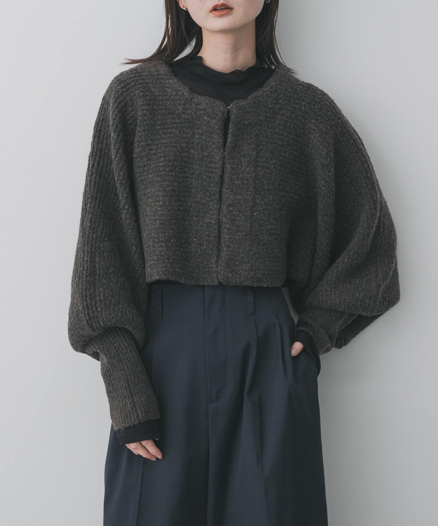 SENSE OF PLACE by URBAN RESEARCH「クロップドドルマンカーディガン」|ニット・セーター|ブラウン