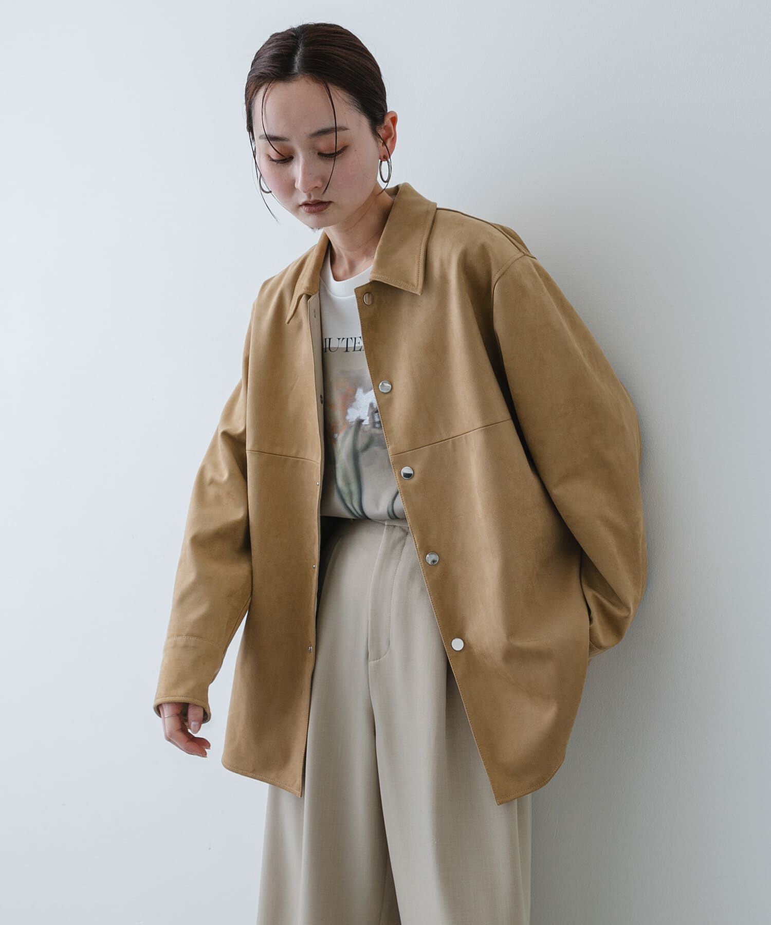 SENSE OF PLACE by URBAN RESEARCH「FSステンカラージャケット」|ノーカラーコート|