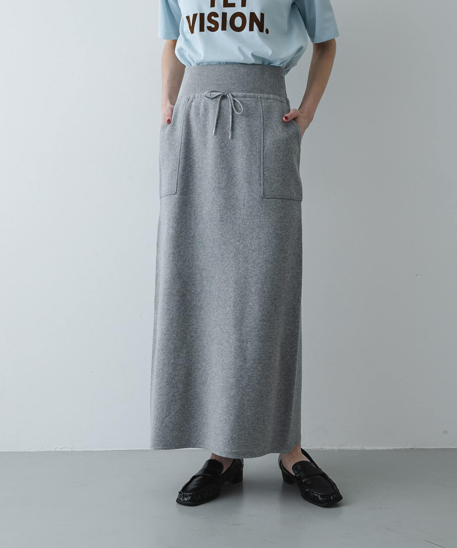 SENSE OF PLACE by URBAN RESEARCH「『洗濯可』スウェットライクニットスカート」|スカート|グレー