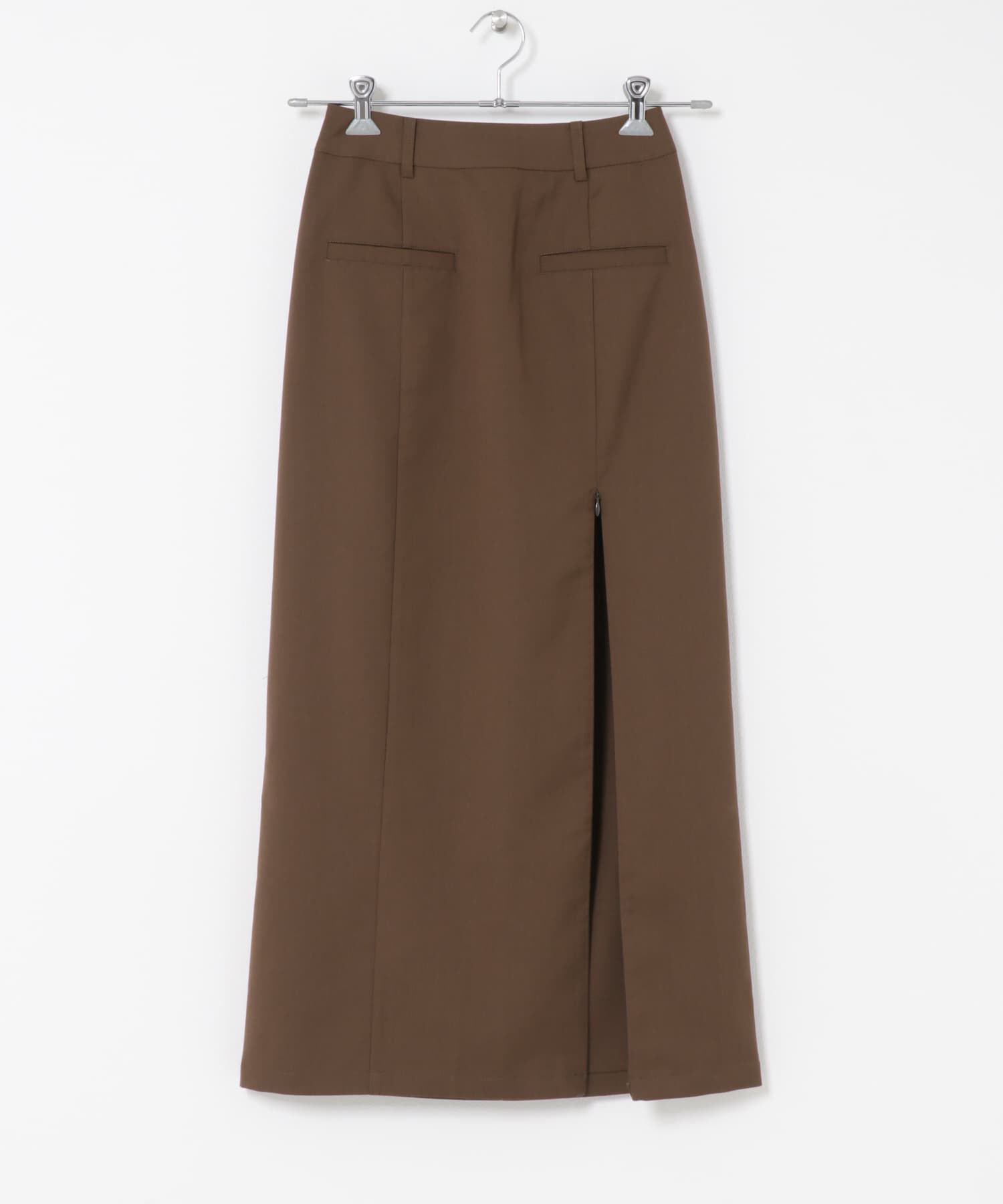 SENSE OF PLACE by URBAN RESEARCH「ジップスリットアイラインスカート」|スカート|ブラウン