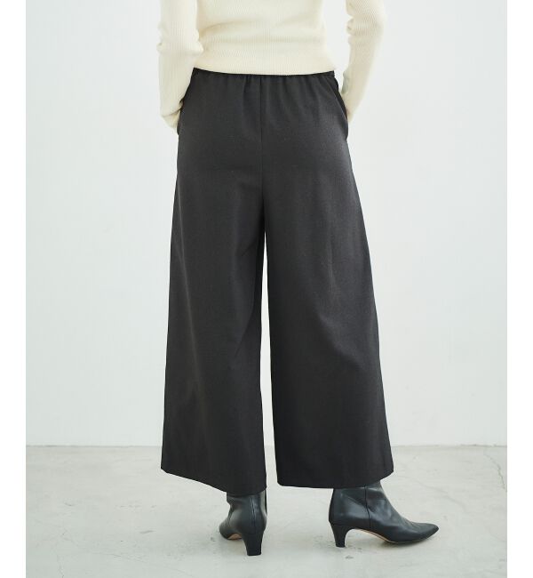 le.coeur blanc「ウールライクワイドクロップドパンツ」|スラックス|