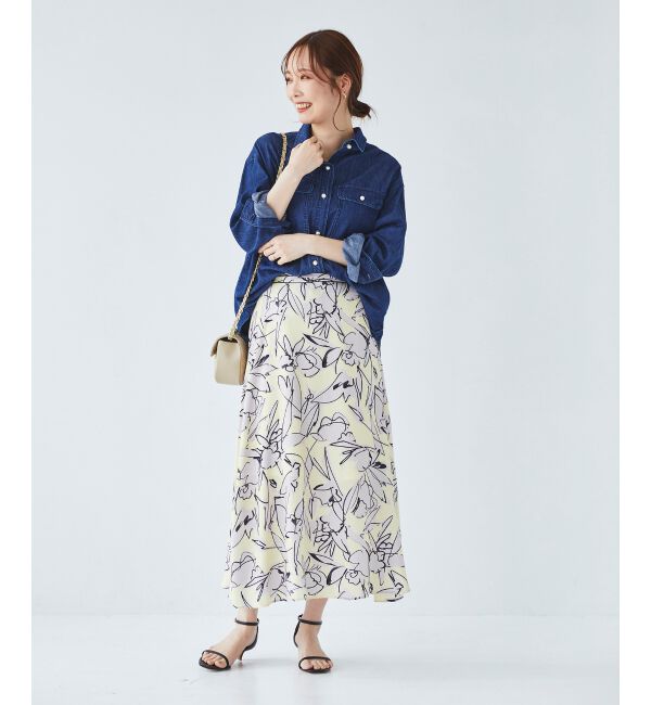 le.coeur blanc「IPEKER プリントフレアスカート」|フレア|