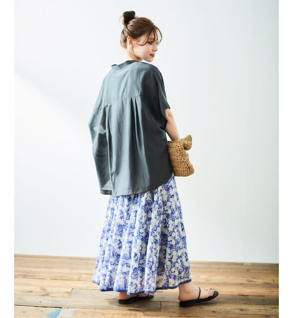  「《手洗い可能》Fanaka別注バイカラーフラワースカート」|スカート|