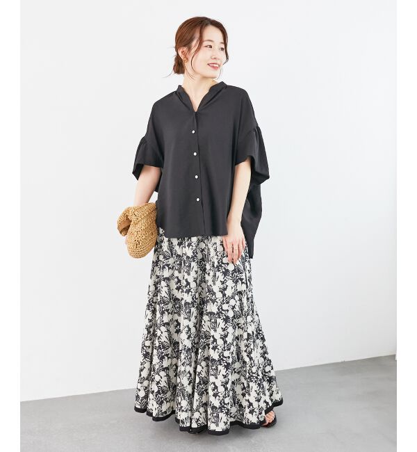  「《手洗い可能》Fanaka別注バイカラーフラワースカート」|スカート|