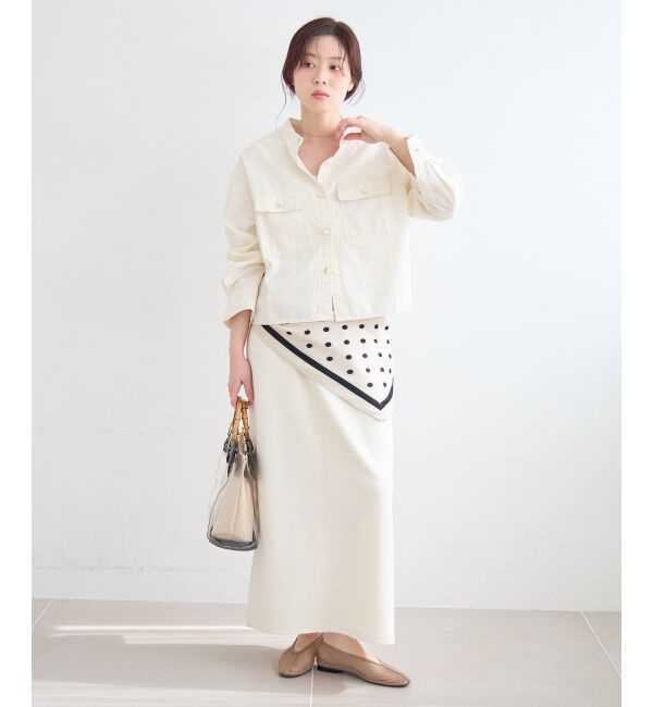  「カットジョーゼットナロースカート」|スカート|