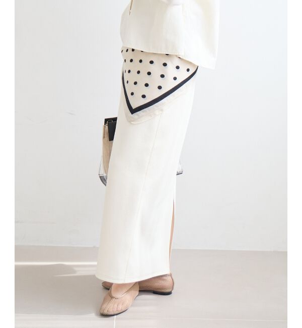  「カットジョーゼットナロースカート」|スカート|