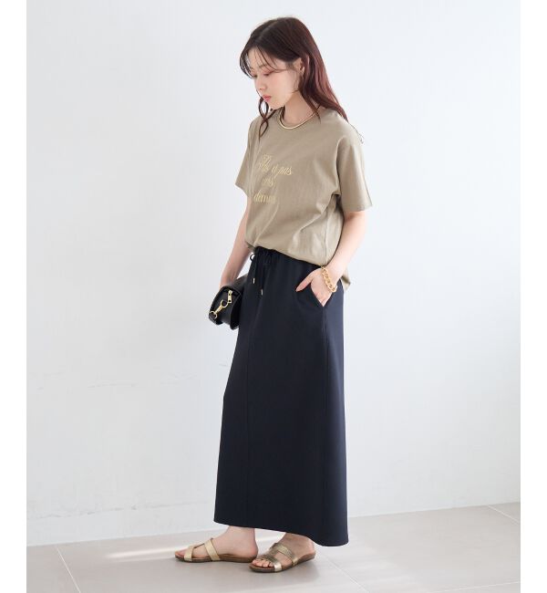  「カットジョーゼットナロースカート」|スカート|