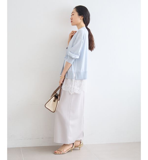  「カットジョーゼットナロースカート」|スカート|