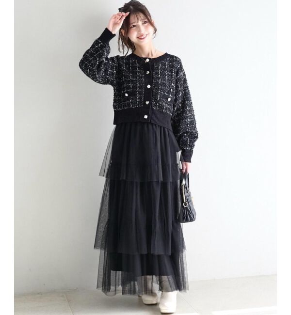 「◎ティアードスカート」|スカート|ブラック