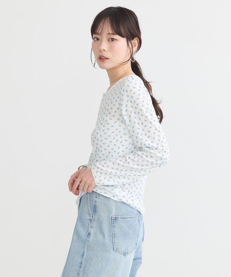 earth music&ecology「【WEB限定】アイレットジャカードタイトプルオーバー」|Tシャツ・カットソー|