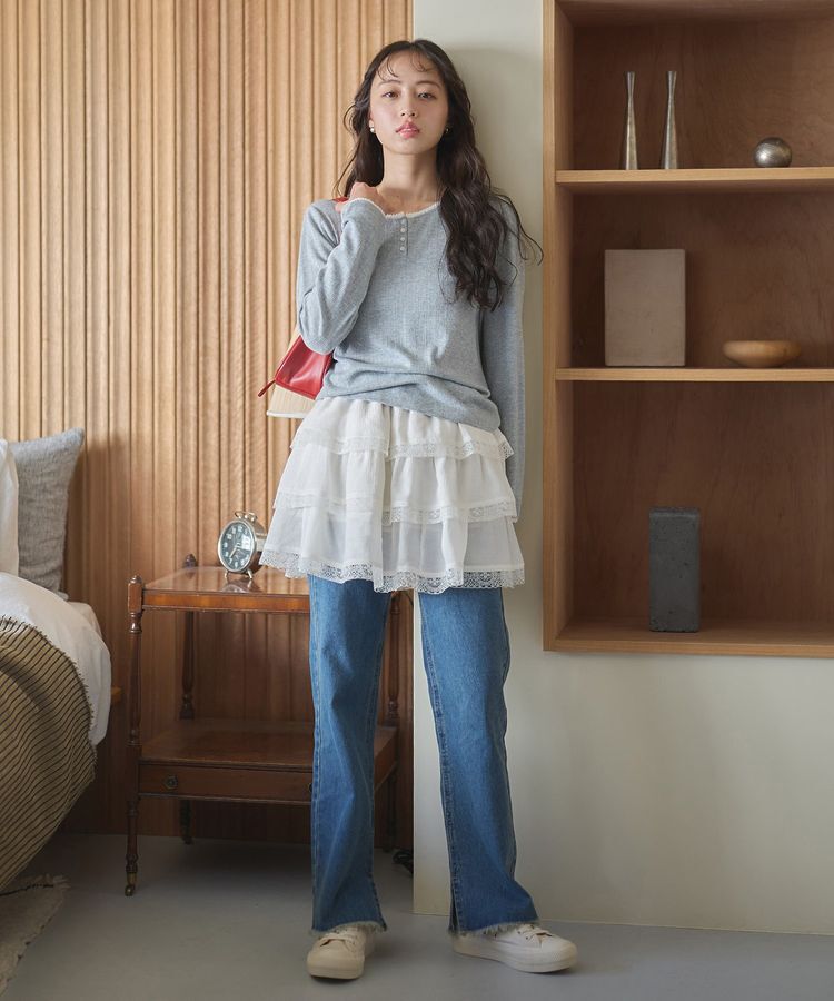 earth music&ecology「【WEB限定】アイレットジャカードタイトプルオーバー」|Tシャツ・カットソー|