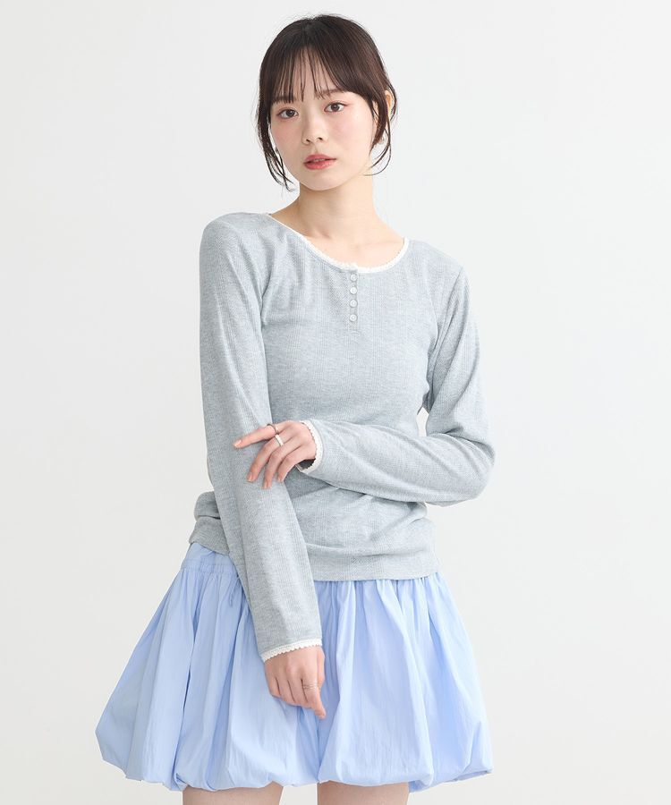 earth music&ecology「【WEB限定】アイレットジャカードタイトプルオーバー」|Tシャツ・カットソー|