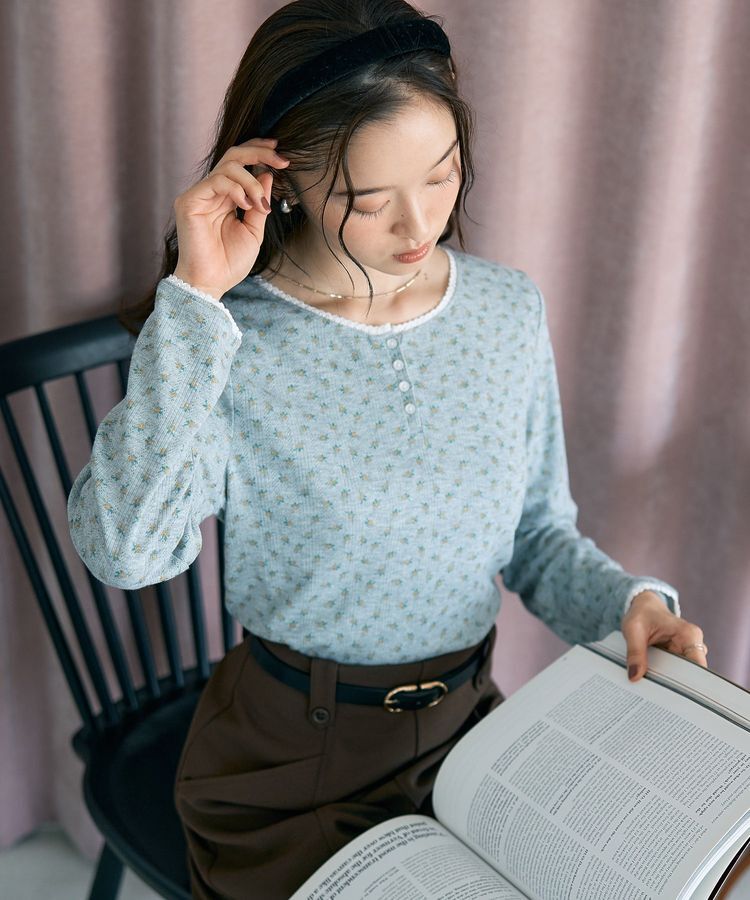 earth music&ecology「【WEB限定】アイレットジャカードタイトプルオーバー」|Tシャツ・カットソー|