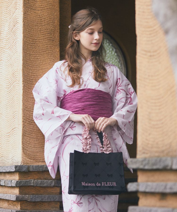 Maison de FLEUR「【兵児帯セット】リボン浴衣」|その他|