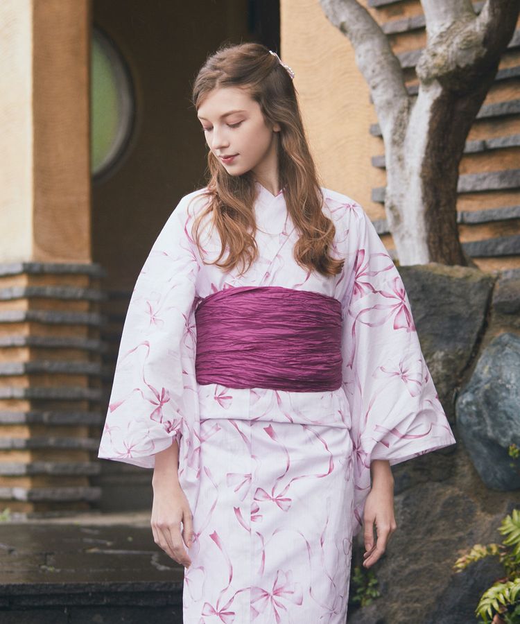 Maison de FLEUR「【兵児帯セット】リボン浴衣」|その他|