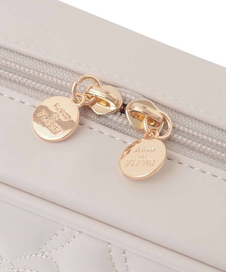 Maison de FLEUR「リボンキルティングスクエアポシェット」|ショルダー・メッセンジャー|