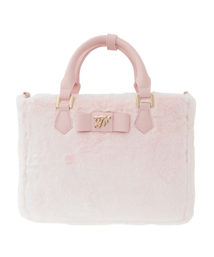 Maison de FLEUR「【限定カラーあり】フェイクファー中仕切りバッグ」|ハンドバッグ|