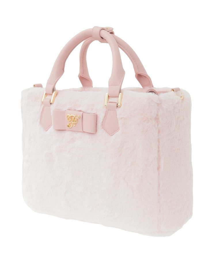 Maison de FLEUR「【限定カラーあり】フェイクファー中仕切りバッグ」|ハンドバッグ|